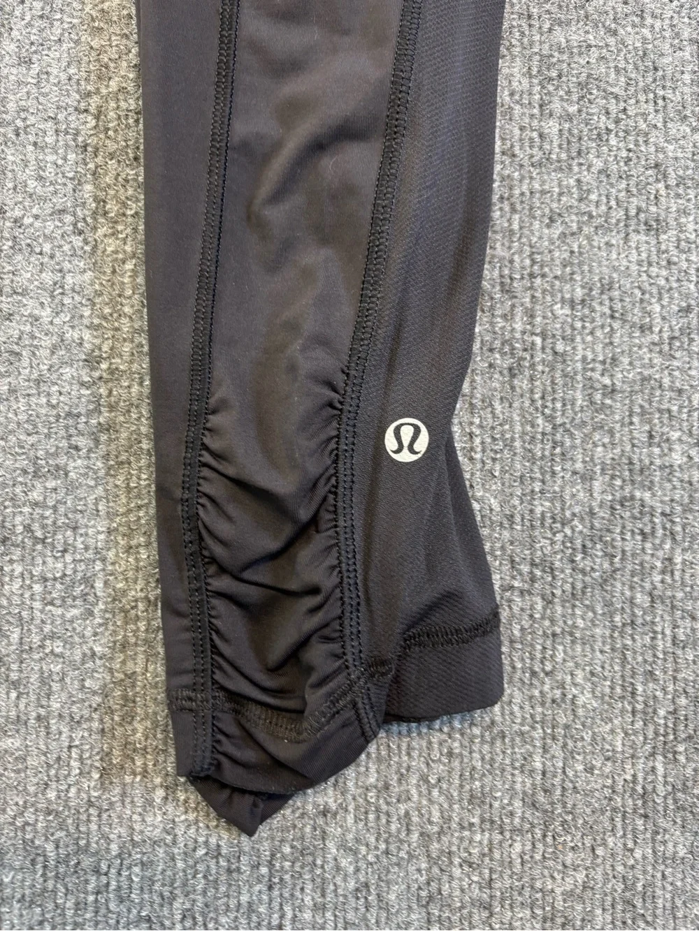lululemon athletica Black Ruched-Hem Leggings